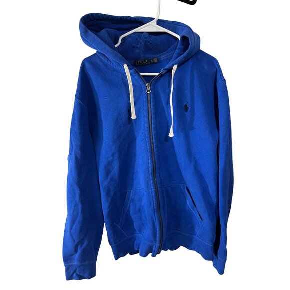 Polo Ralph Lauren Mens Blue Full-Zip Hoodie & Drawstring Sweatpants Set Size XL - Picture 2 of 16